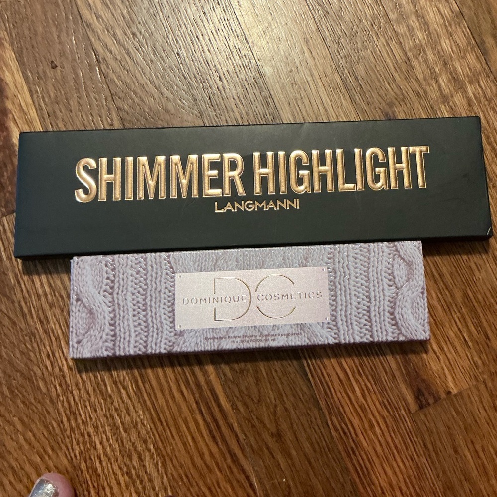 Langmanni Highlight Palette & Dominique Cosmetics Eyeshadow Palette Bundle